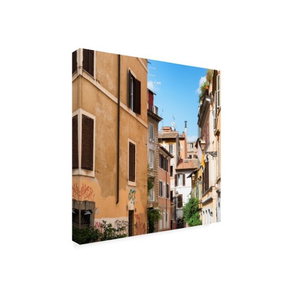 Philippe Hugonnard 'Dolce Vita Rome 3 Buildings Facade' Canvas Art,24x24